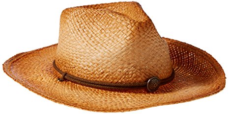 Henschel Hiker Stained Raffia Straw Hat with Chincord & Concho