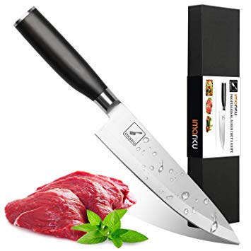 Chef Knife,Imarku Pro Chefs Knife, 8 Inch High Carbon Stainless Steel Kitchen Knife with Sharp Single Bevel Blade Edge and Ergonomic Handle