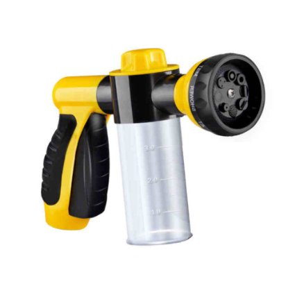 GEEPIN Garden Hose Nozzle Sprayer Free Detachable Shut Valve 8 adjustable PatternCan independently open or closed foam storageBest For Hand Watering Plants and LawnCar WashingPatioDog and More
