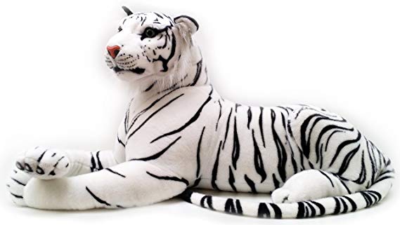 VIAHART Timurova The White Siberian Tiger | 4 Foot Long (Tail Measurement not Included!) Big Stuffed Animal Plush Cat | Shipping from Texas | by Tiger Tale Toys