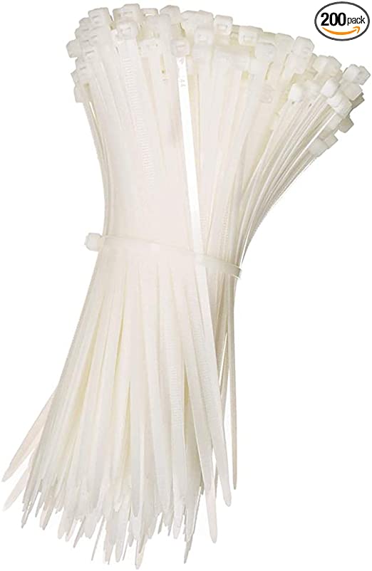 Cable Zip Ties, Cable Zip Ties Nylon Self Locking Wire Ties, 4 inch 200 Pieces