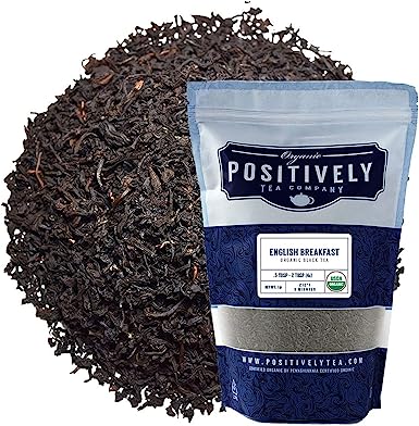 Organic English Breakfast Tea, Loose Leaf Bag, Positively Tea LLC. (1 lb.)