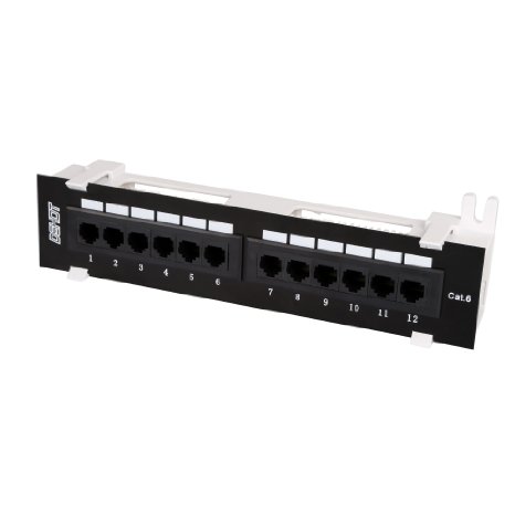 Dshot® 12 Port UTP 10 inch Cat6 network Wall Mount Surface Patch Panel