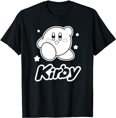 Nintendo Kirby Vintage Line Art Portrait T-Shirt