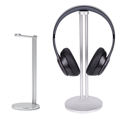 Headphone Stand , CASEKING headphone bracket for Bose, Beats, Sony, Sennheiser, Philips, Skull Candy, Plantronics, JVC, Gaming, and DJ etc.. Universal compatibility with all headphones(Argent)