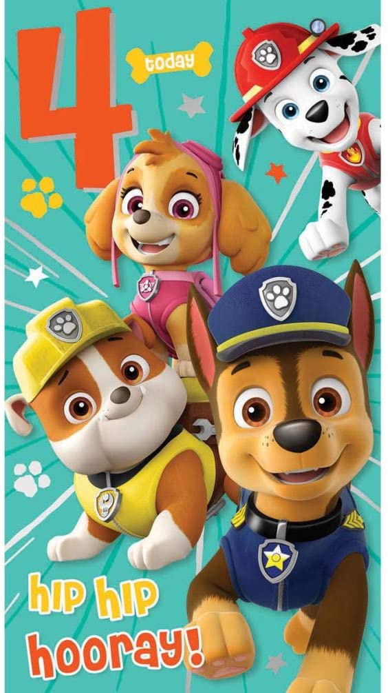 Paw Patrol Have a Pup-Tastic 4th Birthday Greeting Card