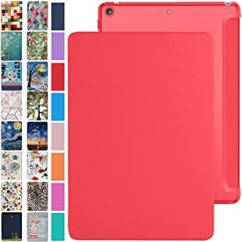 DuraSafe Cases for iPad PRO 12.9 Inch [ Pro 12.9 3 Generation 2018 ] Trifold PC Lightweight Smart PU Leather Protective Hard Back Cover - Red