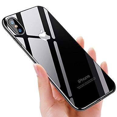 solawill iPhone Xs Max Bumper Case Crystal Clear iPhone Xs Max Silicone Case TPU Drop Protection Shock Absorption Anti-Scratch Case Cover for iPhone Xs Max Case - Black