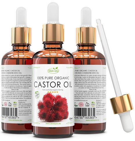 Castor Oil 50 ml 100% Pure & Organic | Reduces itching and swelling on the skin | Hydrates chapped lips | Fights skin disorders and infections | Heals acne | Does wonders for hair and eyelashes