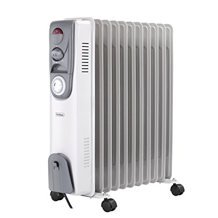 VonHaus 11 Fin 2500W Oil Filled Radiator with Free 2 Year Warranty, 3 Power Settings, Adjustable Thermostat & 24 Hour Timer