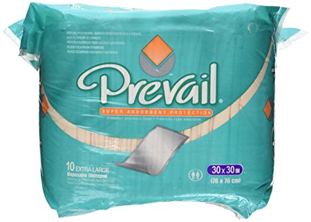 Prevail Super Absorbent Disposable Underpads, 76cm X 76cm