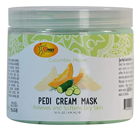 Spa Redi Pedi Cream Mask (Cucumber & Melon, 16 oz)
