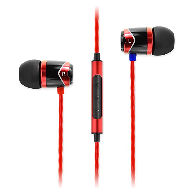 SoundMAGIC E10C In Ear Isolating Earphones with Microphone - Black/Red