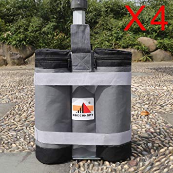 ABCCANOPY Super Heavy Duty New Premium Instant Shelters Weight Bags (55 lbs/Bag) - Set of 4 - Gray/Black