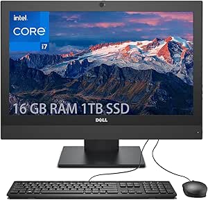 Dell OptiPlex 5250 All in One Computer i7, 21.5in AIO Desktop PC, Core i7-6700, 16GB RAM, 512GB SSD, WiFi, Bluetooth, Win10 pro(Renewed)