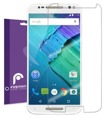 Moto X Pure Edition Screen Protector 3 Pack - Fosmon Crystal Clear HD Japan 3H Hard Coating Film Screen Shield for Motorola Moto X Pure Edition