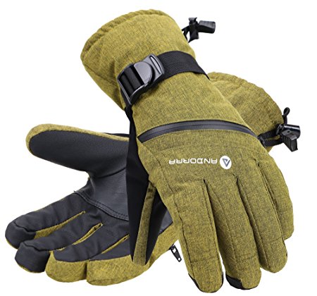 Andorra Men's C-100 Cross Country Textured Touchscreen Glove w/Zippered Pocket