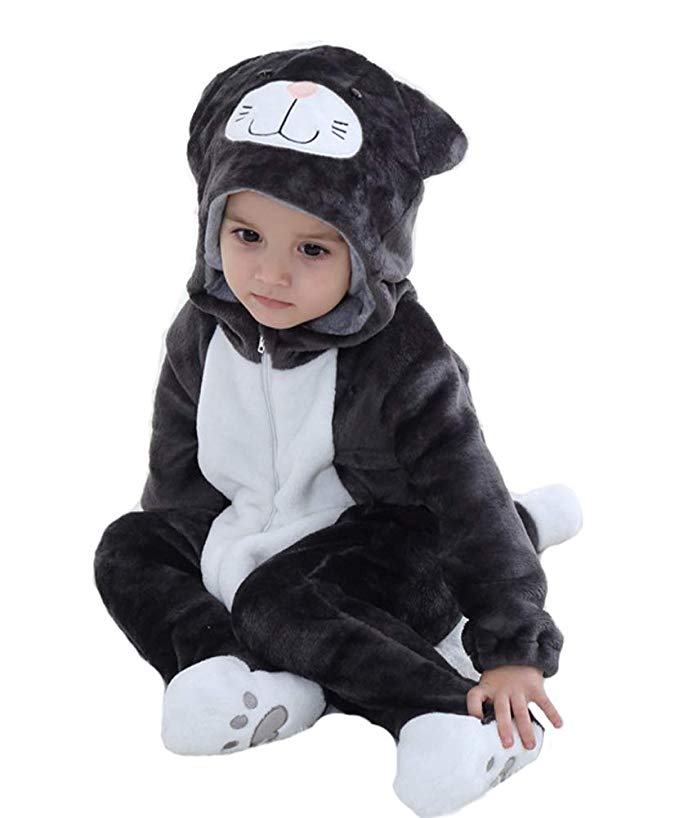 Tonwhar Baby Animal Cat Onesie Romper Halloween Costume