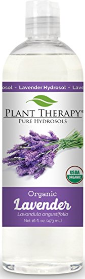 Plant Therapy Organic Lavender Hydrosol. (Flower Water, Floral Water, Hydrolats, Distillates) Bi-Product of Essential Oils. 16 Ounce.