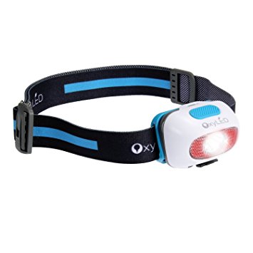 OxyLED HL-02 USB Rechargeable Headlamp, Rechargerable AAA Batteries & USB Cable Included (blue)