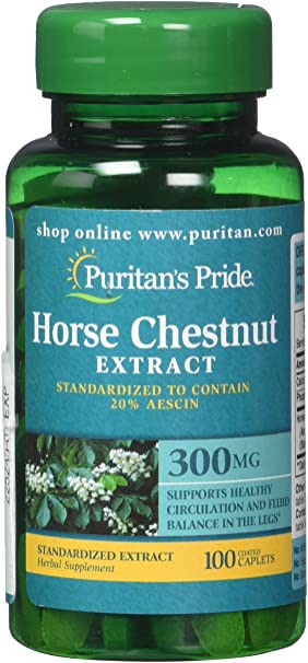 Puritan's Pride Horse Chestnut Standardized Extract 300 mg-100 Caplets