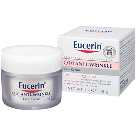 Eucerin Q10 Anti-Wrinkle Sensitive Skin Creme, 1.7 Ounce Jar