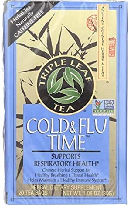 Chinese Medicinal Tea-Cold & Flu Time - Triple Leaf Tea - 20 - Bag