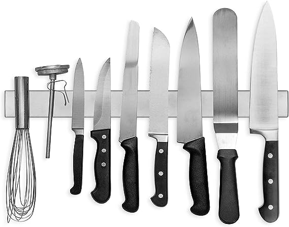 18 Inch Stainless Steel Magnetic Knife Bar - Use as Knife Holder, Knife Rack, Knife Strip, Kitchen Utensil Holder and Tool Holder Modern Innovations