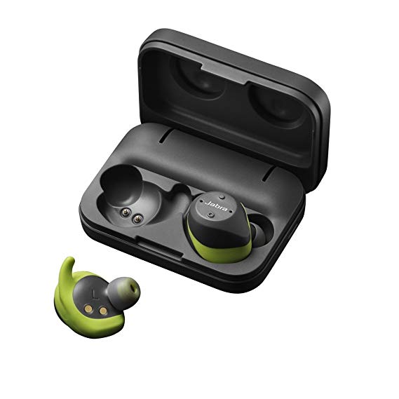 Jabra Elite Sport True Wireless Bluetooth Headset with Heart Rate and Activity Monitor - Lime Green/Grey