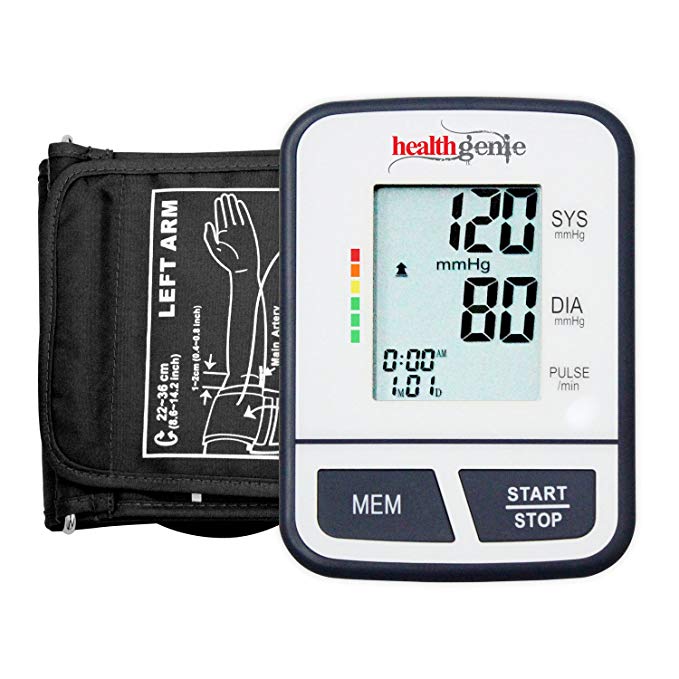 Healthgenie BPM02T Digital Upper Arm Talking Blood Pressure Monitor (Multicolor)