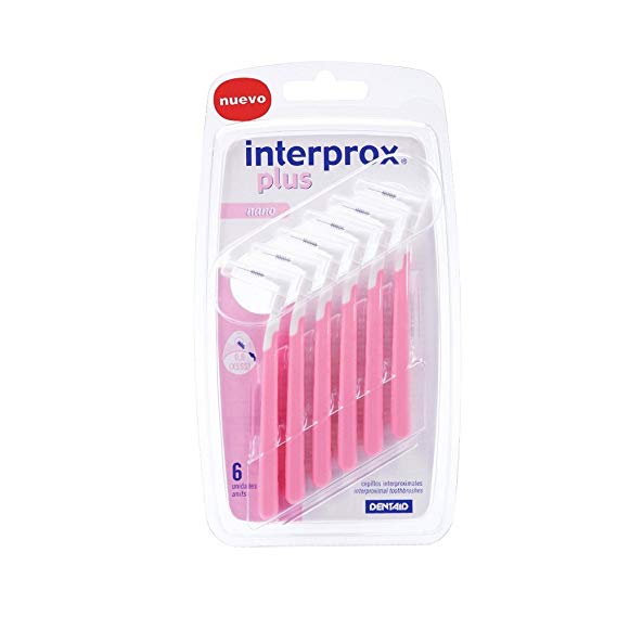 Interprox 0.38 mm Pink Plus Interproximal Brush Nano - Pack of 6
