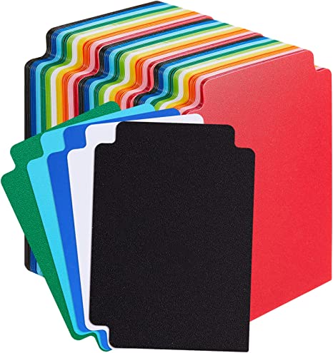 Trading Card Dividers Multicolor Card Page Dividers Frosted Card Separator with Tabs Plastic Divider Cards for Games Sports, 2.7 x 3.8 Inches (150)