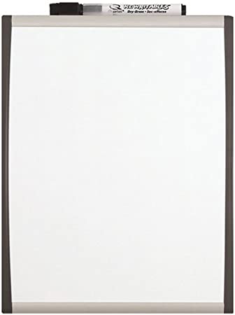 Rexel Magnetic Dry Wipe Personal Whiteboard, 280 x 215 mm, Arched Frame, Includes Marker, Magnets and Fitting Kit, White, 1903778