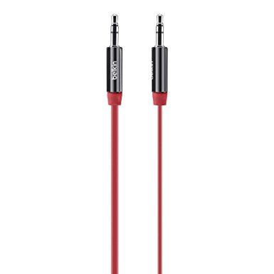 Belkin MiXiT Tangle-Free Aux / Auxiliary Cable, 3 Feet (Red)