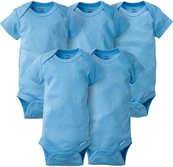 GERBER Baby 5-Pack Solid Onesies Bodysuits