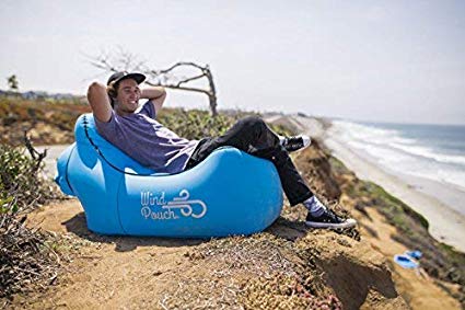 WindPouch Chill 2.0 | Inflates In 10 Seconds! | No Pump Needed | Inflatable Air Chair Lounger | Portable Lightweight Extremely Durable | Perfect at Festivals and Beach