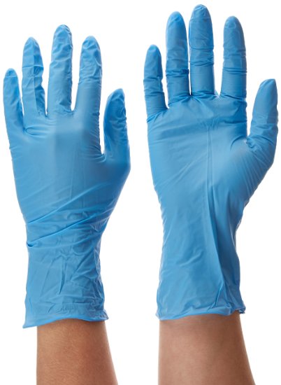 Dynarex 2511 SafeTouch Nitrile Exam Gloves, Non Latex, Powder Free, Small, Blue(Pack of 100)