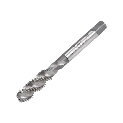 uxcell 5/16"-18 BSW Spiral Flute Thread Tap, Machine Threading Tap HSS-Cobalt Uncoated, Round Shank with Square End, H2 Tolerance