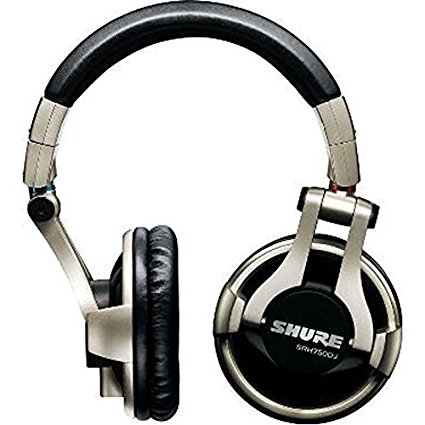 Shure SRH750DJ Professional Quality DJ Headphones (Gold)