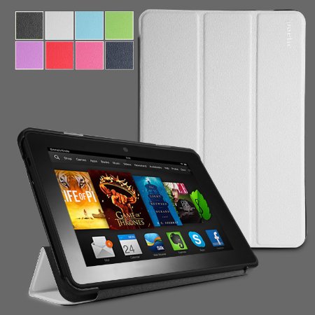 Poetic Slimline Case for New Kindle Fire HDX 7 (2013) 7inch Tablet White (With Smart Cover Auto Sleep / Wake Feature) (3 Year Manufacturer Warranty From Poetic)