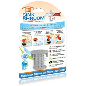 SinkShroom The Revolutionary Sink Drain Protector Hair Catcher/Strainer/Snare, Gray