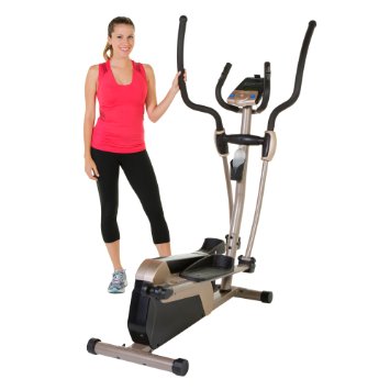 Exerpeutic 5000 Magnetic Elliptical Trainer with Double Transmission Drive/Bluetooth Technology/Mobile Application Tracking
