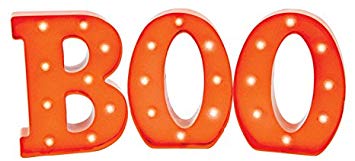 B/O Led Metal Boo Sign