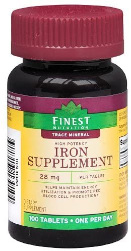 Finest Nutrition Iron Supplement 28mg, Tablets--100 ea - DRU-415450_1