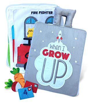 Curious Columbus Quiet Book. When I Grow Up. Fabric Busy Book. Educational Activity Toy for Toddlers, Preschool and Pre-K Early Learning