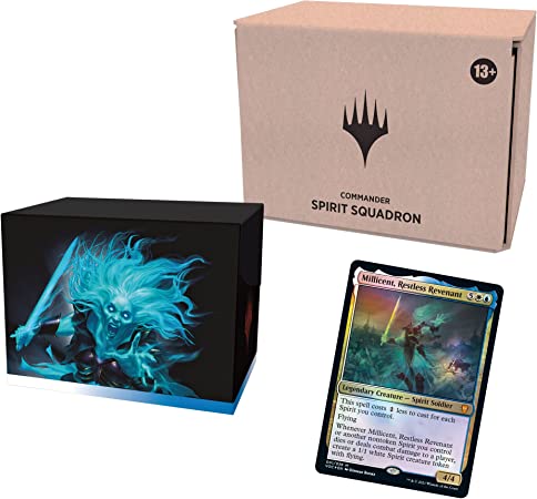 Magic The Gathering Innistrad: Crimson Vow Commander Deck – Spirit Squadron (White-Blue) | Minimal Packaging Version