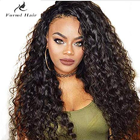 180% Density Formal Hair 360 Lace Frontal Water Wave Human Hair Wigs Brazilian Virgin Hair For Women 20 inch,Natural Color