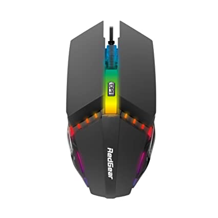 Redgear A-10 Wired Gaming Mouse with LED, Lightweight, Durable and DPI Upto 2400 for Windows PC Gamers.