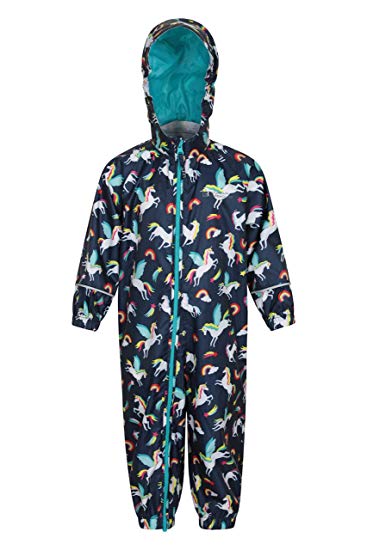 Mountain Warehouse Puddle Kids Printed Rainsuit - Kids Rain Suit