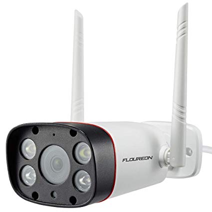 floureon Outdoor Security WiFi Camera 1080P Bullet Dual Light Wireless IP Camera Motion Detection IR Night Vision 2-Way Audio IP66 Waterproof